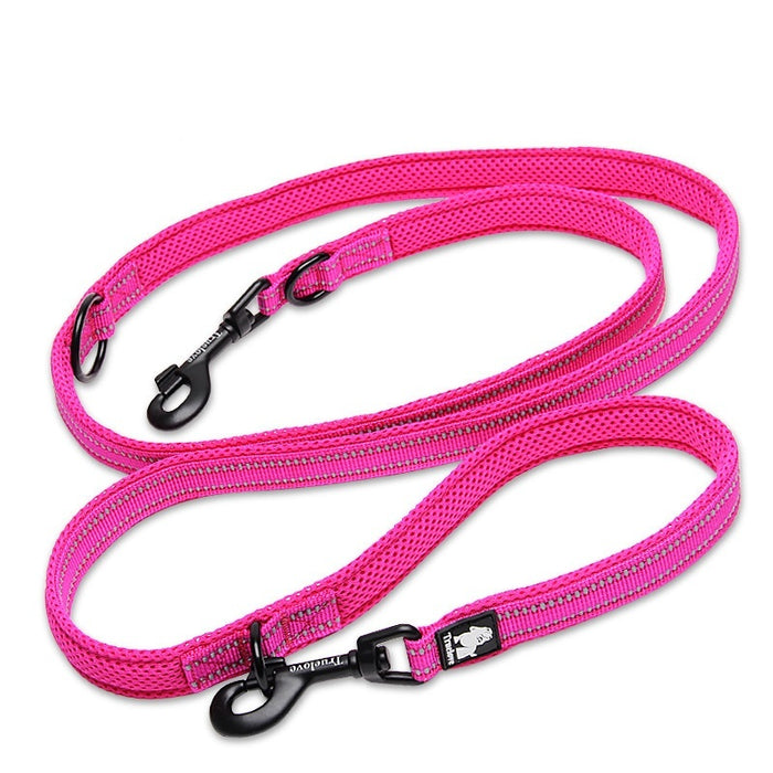 Truelove 7-in-1 Reflective Multi-Function Dog Leash – Hands-Free, Double Leash & Adjustable Length