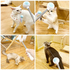 Retractable Feather & Tassel Cat Wand Toy