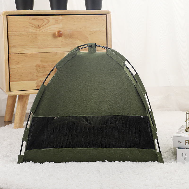 CampNest Portable Tent Pet Bed with Cooling Cushion
