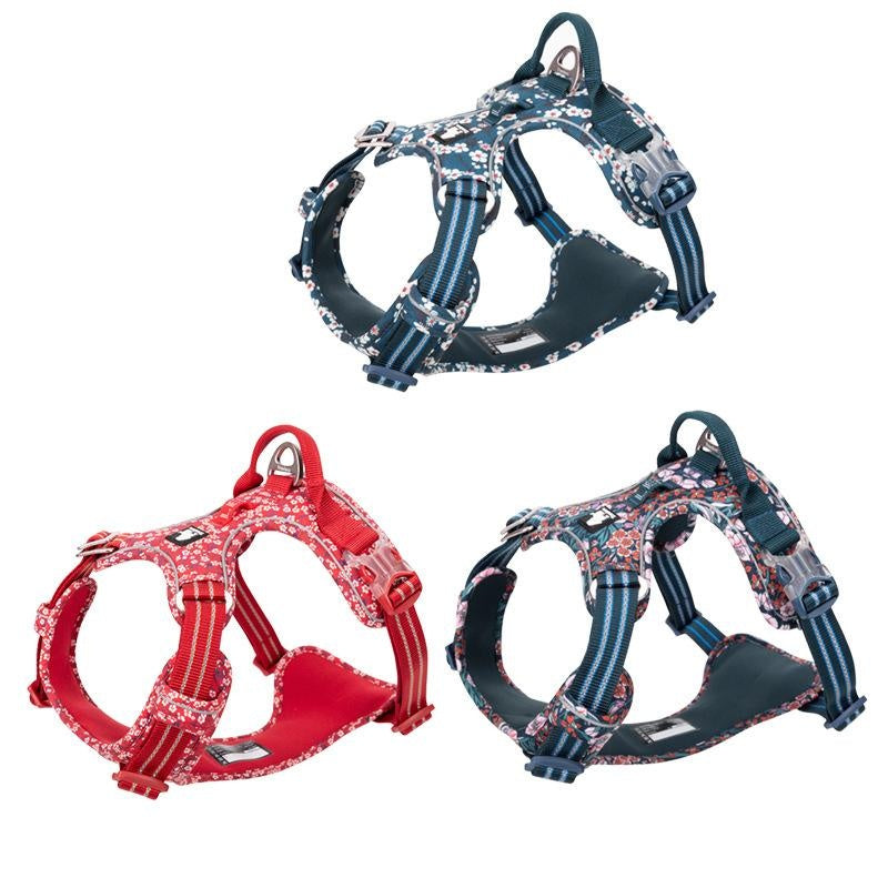 Truelove 3M Reflective Cotton Floral Dog Harness