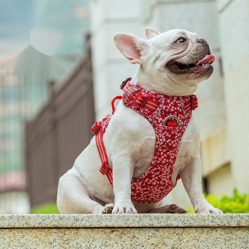 Truelove 3M Reflective Cotton Floral Dog Harness