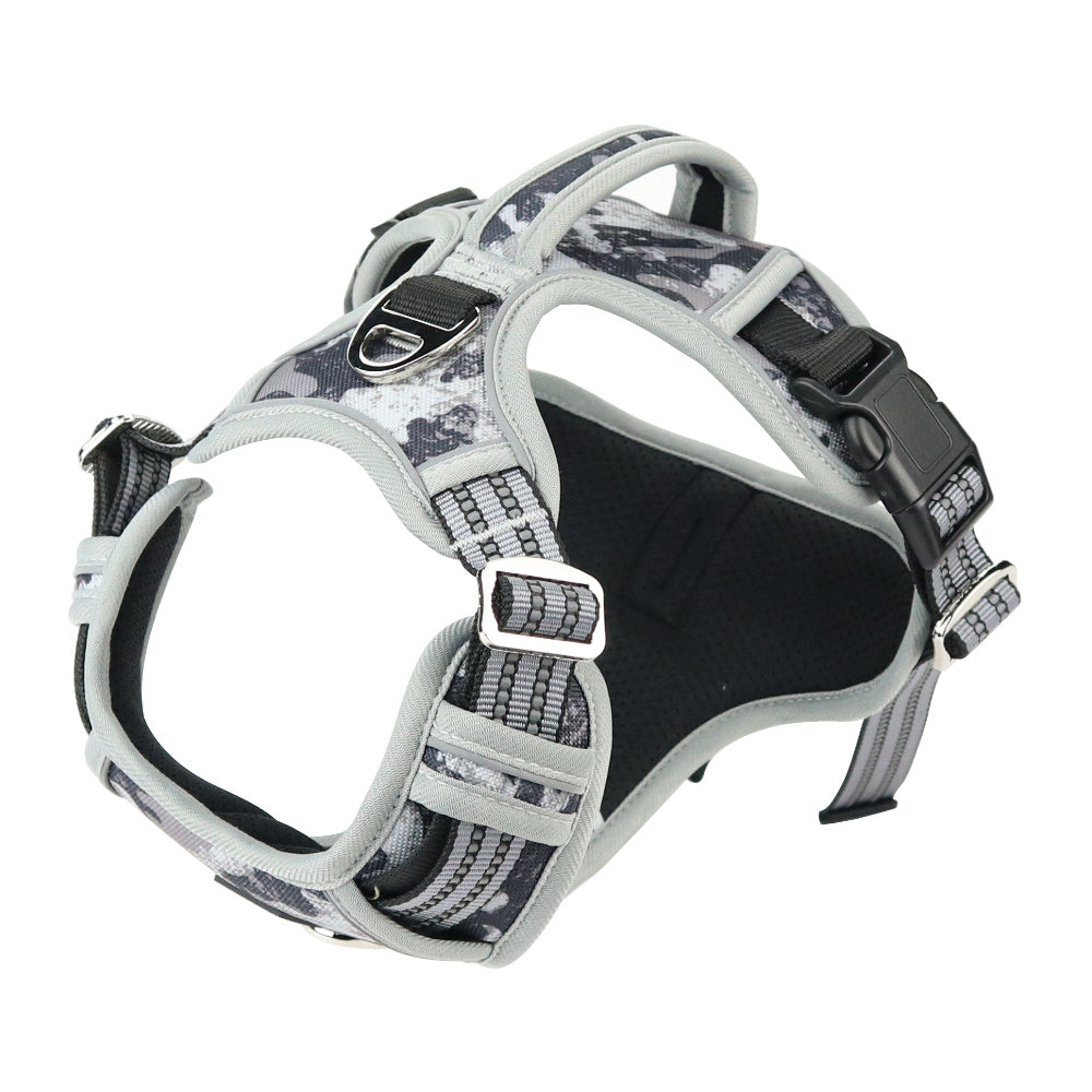 Reflective Dog Harness with Dual Leash Attachment