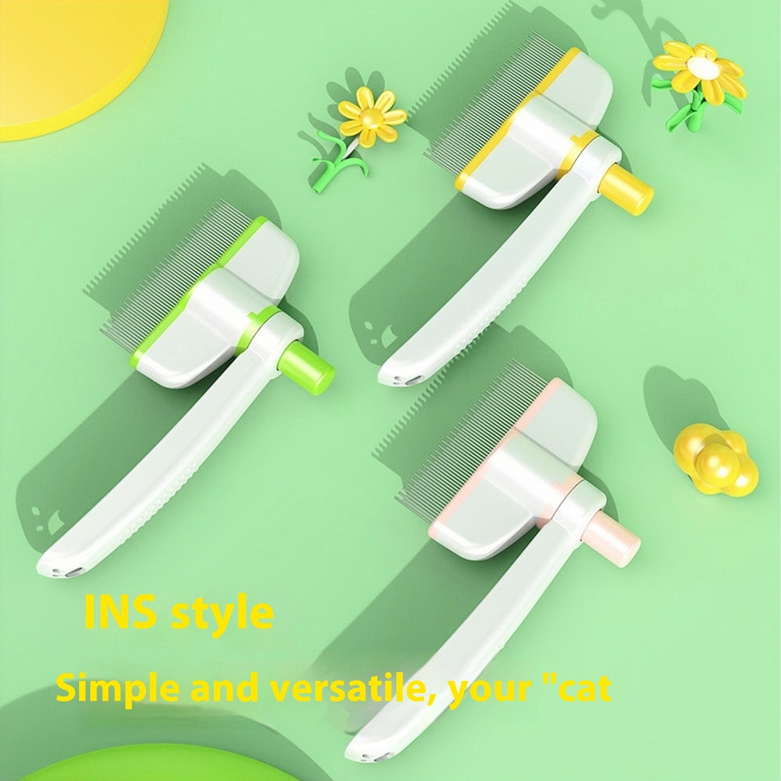 Self-Cleaning Pet Comb for Cats & Dogs