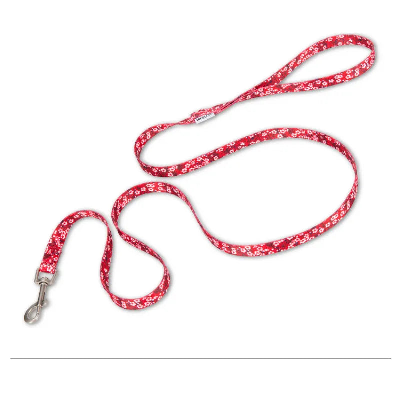 Truelove Floral Cotton Dog Collar & Leash Set