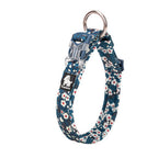 Truelove Floral Dog Collar, Adjustable Soft Cotton Design