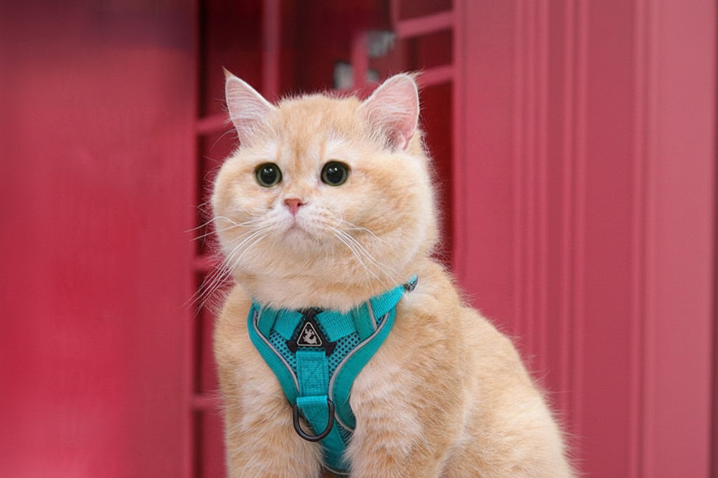 Reflective Adjustable Mesh Pet Harness and Leash Set