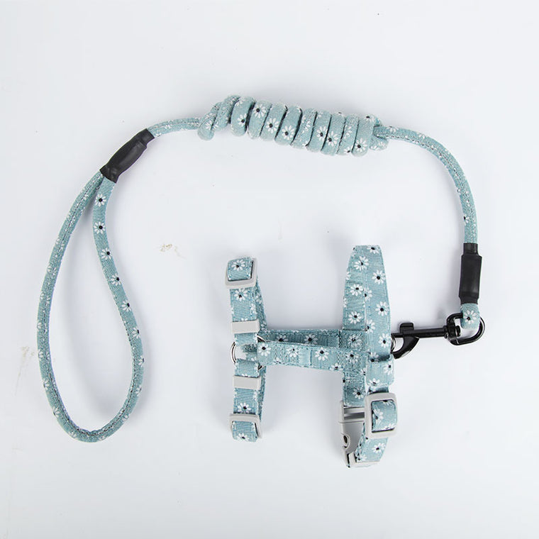 Adjustable Cotton Harness and Leash Set for Cats & Small Dogs