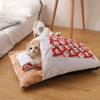 Winter Warm Cat Cave Bed – Removable & Washable Design