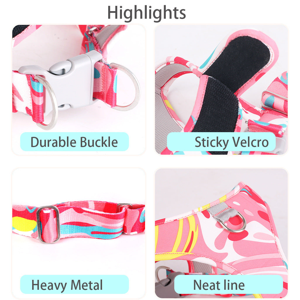 BORORO No-Pull Breathable Dog Harness & Leash Set – Adjustable Fit