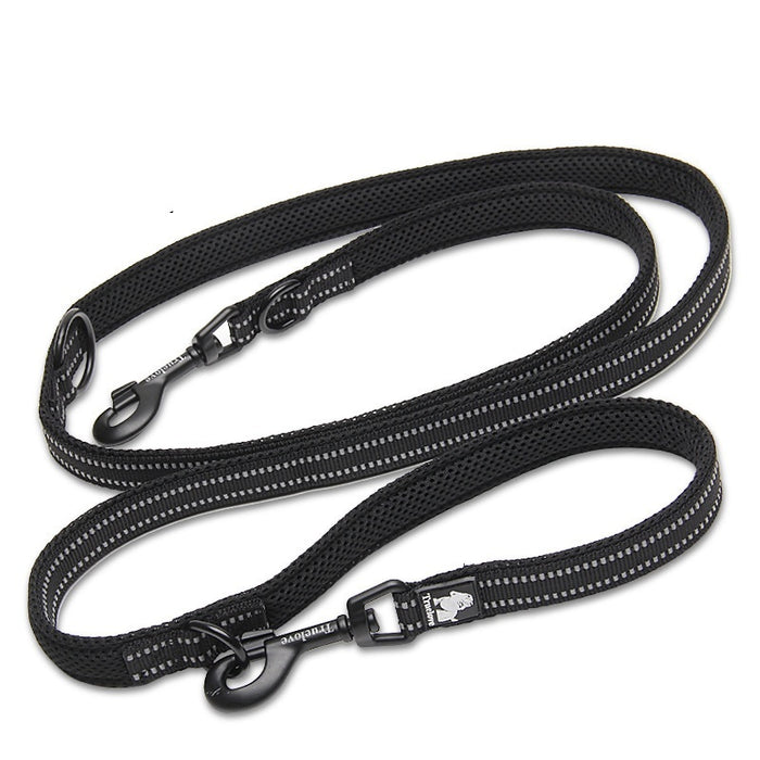Truelove 7-in-1 Reflective Multi-Function Dog Leash – Hands-Free, Double Leash & Adjustable Length