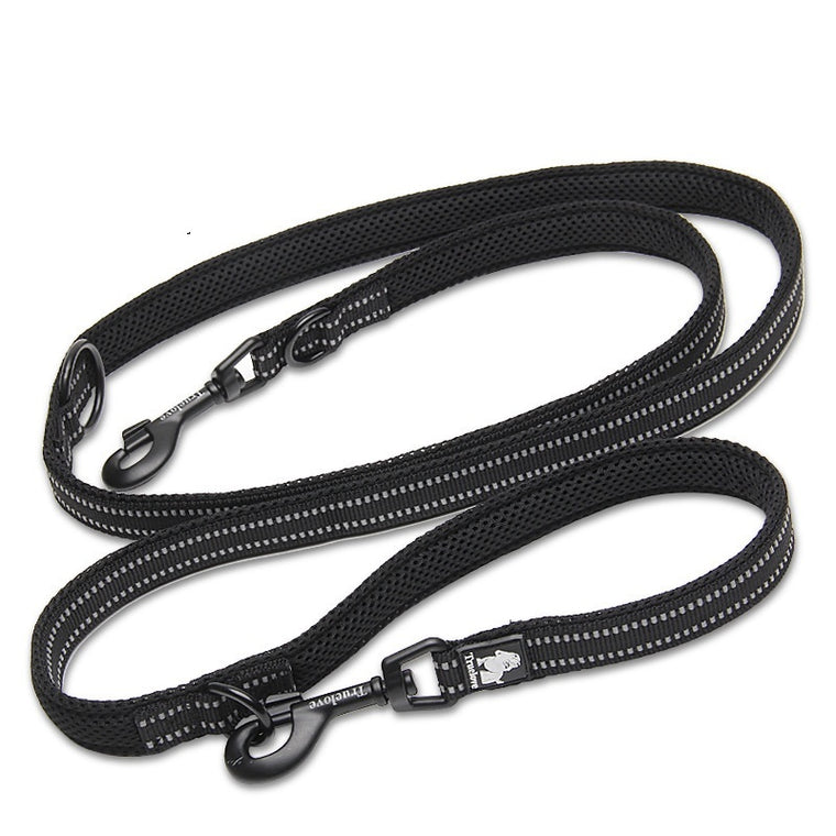 Truelove 7-in-1 Reflective Multi-Function Dog Leash – Hands-Free, Double Leash & Adjustable Length