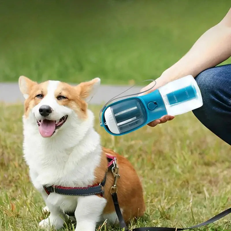 3-in-1 Portable Dog Water, Food, and Waste Bag Cup