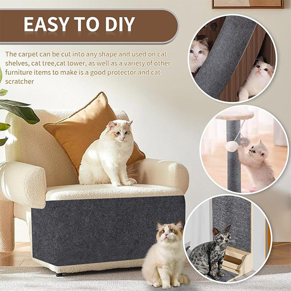 Cat Scratch Protector Mat – Self-Adhesive Couch and Sofa Guard with Durable Fabric