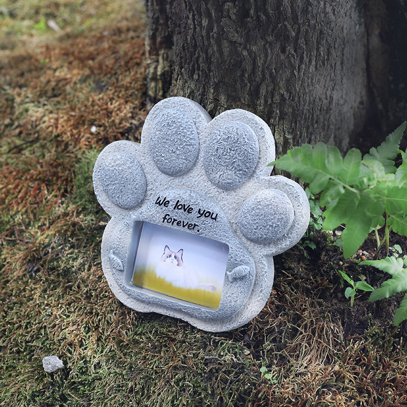 Pet Memorial Paw Print Frame – Forever in Our Hearts
