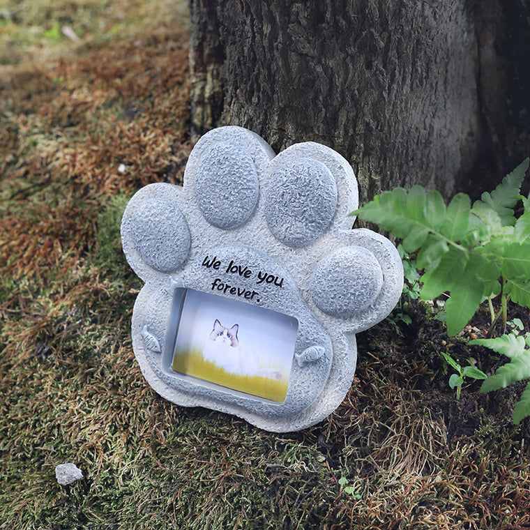 Pet Memorial Paw Print Frame – Forever in Our Hearts