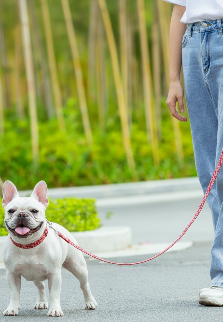 Truelove Floral Cotton Dog Collar & Leash Set