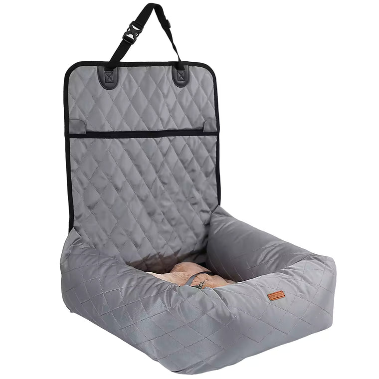 2-in-1 Dog Car Seat & Bed – Foldable Travel Bed