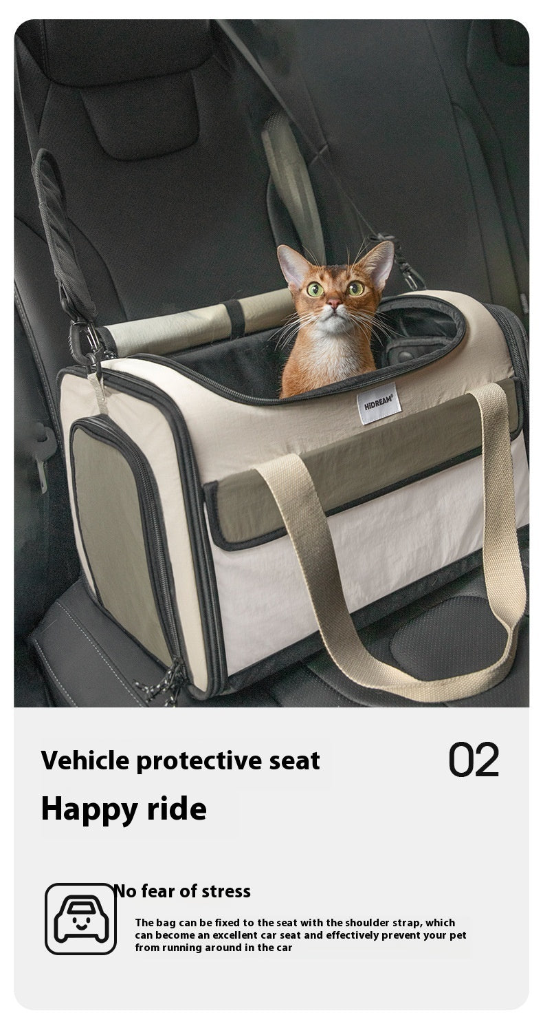 Foldable Portable Pet Travel Bag – Airline-Friendly Nylon Carrier