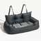 Gray pet bed with handles on a white background