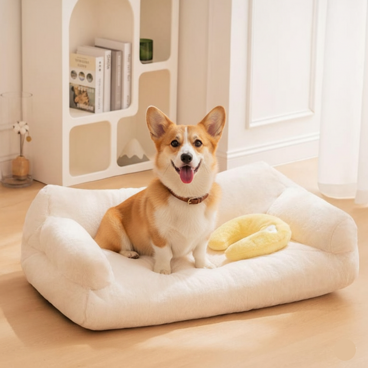 Plush Pet Bed – Removable & Washable