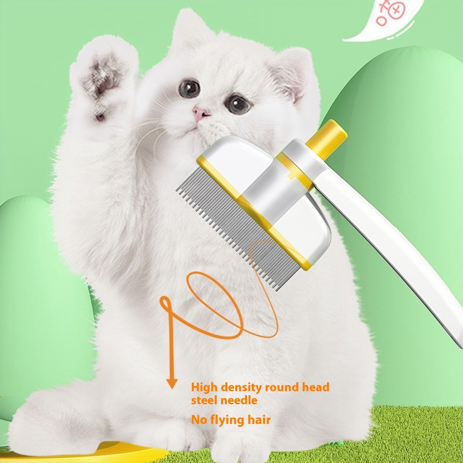 Self-Cleaning Pet Comb for Cats & Dogs