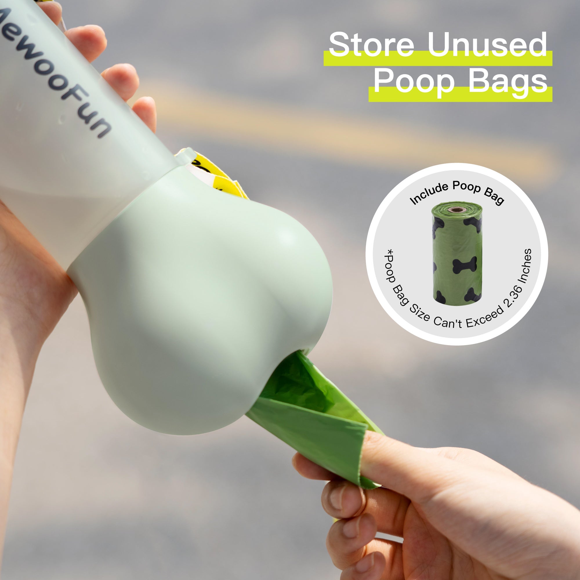 MeewooFun 2-in-1 Dog Water Bottle