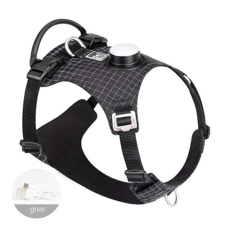 Truelove High-Tech LED Dog Harness with GPS Tracker Holder