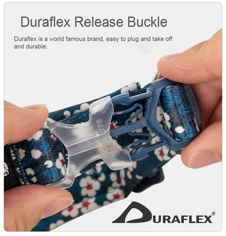 Truelove Floral Dog Collar, Adjustable Soft Cotton Design